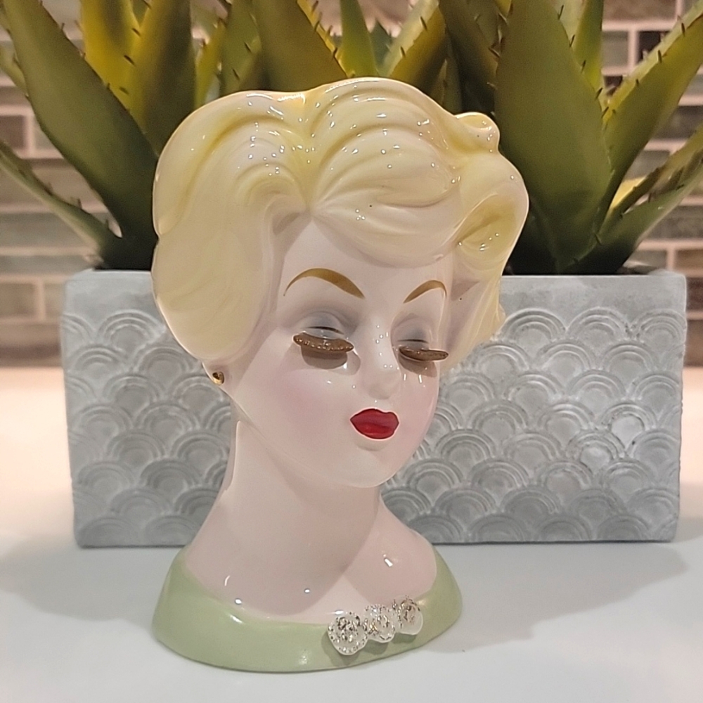 Lady Head Vase Vintage Velco 10758 Japan